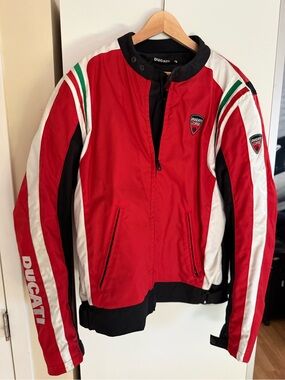 Ducati Men's Performance Jacket — Red with White & Black Accents